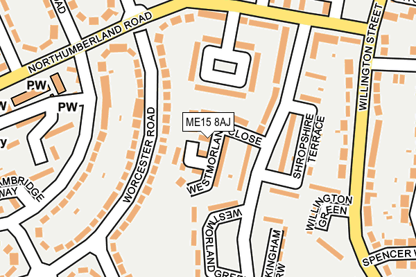 ME15 8AJ map - OS OpenMap – Local (Ordnance Survey) ME15 8AJ map - OS OpenMap – Local (Ordnance Survey)