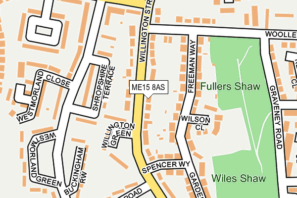 ME15 8AS map - OS OpenMap – Local (Ordnance Survey) ME15 8AS map - OS OpenMap – Local (Ordnance Survey)