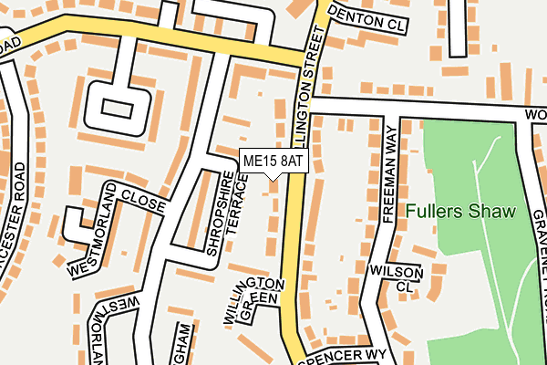 ME15 8AT map - OS OpenMap – Local (Ordnance Survey) ME15 8AT map - OS OpenMap – Local (Ordnance Survey)