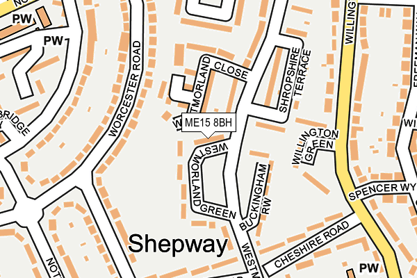 ME15 8BH map - OS OpenMap – Local (Ordnance Survey) ME15 8BH map - OS OpenMap – Local (Ordnance Survey)