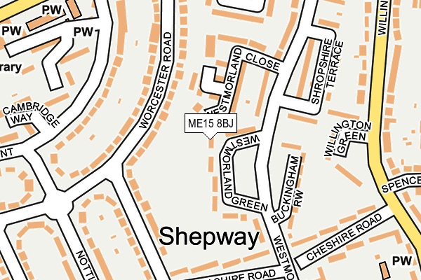 ME15 8BJ map - OS OpenMap – Local (Ordnance Survey) ME15 8BJ map - OS OpenMap – Local (Ordnance Survey)