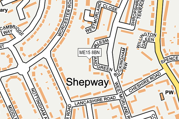 ME15 8BN map - OS OpenMap – Local (Ordnance Survey) ME15 8BN map - OS OpenMap – Local (Ordnance Survey)