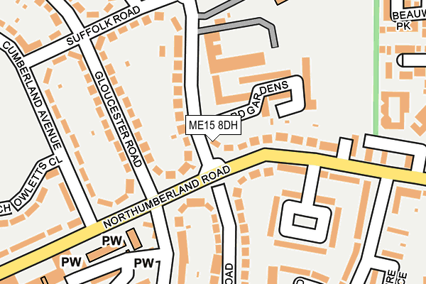 ME15 8DH map - OS OpenMap – Local (Ordnance Survey) ME15 8DH map - OS OpenMap – Local (Ordnance Survey)