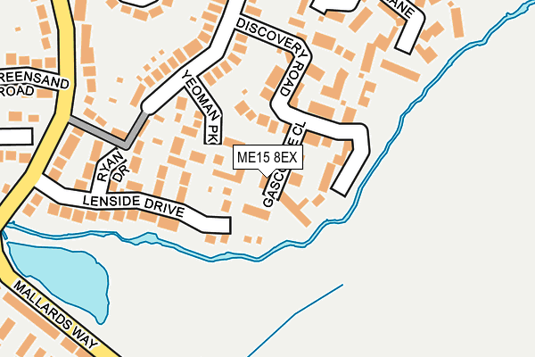 ME15 8EX map - OS OpenMap – Local (Ordnance Survey) ME15 8EX map - OS OpenMap – Local (Ordnance Survey)