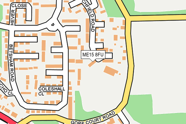 ME15 8FU map - OS OpenMap – Local (Ordnance Survey) ME15 8FU map - OS OpenMap – Local (Ordnance Survey)