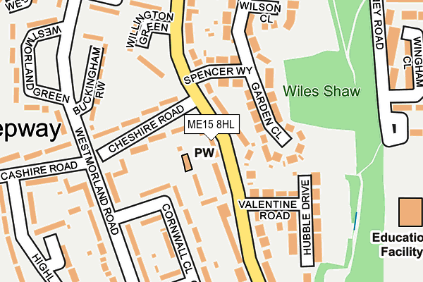 ME15 8HL map - OS OpenMap – Local (Ordnance Survey) ME15 8HL map - OS OpenMap – Local (Ordnance Survey)