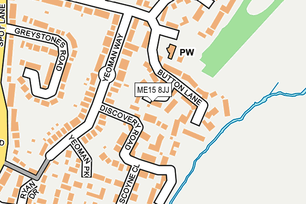 ME15 8JJ map - OS OpenMap – Local (Ordnance Survey) ME15 8JJ map - OS OpenMap – Local (Ordnance Survey)