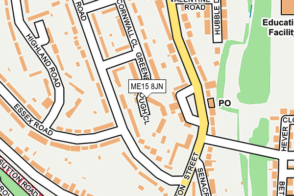ME15 8JN map - OS OpenMap – Local (Ordnance Survey) ME15 8JN map - OS OpenMap – Local (Ordnance Survey)