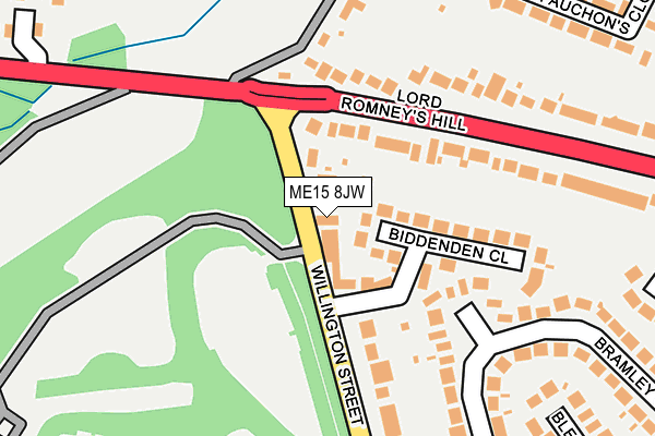 ME15 8JW map - OS OpenMap – Local (Ordnance Survey) ME15 8JW map - OS OpenMap – Local (Ordnance Survey)