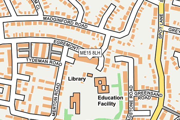 ME15 8LH map - OS OpenMap – Local (Ordnance Survey) ME15 8LH map - OS OpenMap – Local (Ordnance Survey)