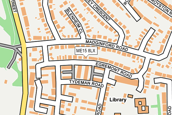 ME15 8LX map - OS OpenMap – Local (Ordnance Survey) ME15 8LX map - OS OpenMap – Local (Ordnance Survey)