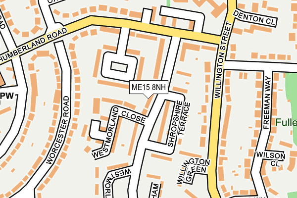 ME15 8NH map - OS OpenMap – Local (Ordnance Survey) ME15 8NH map - OS OpenMap – Local (Ordnance Survey)