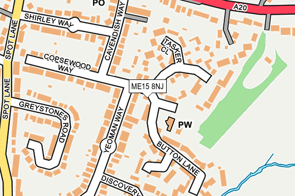 ME15 8NJ map - OS OpenMap – Local (Ordnance Survey) ME15 8NJ map - OS OpenMap – Local (Ordnance Survey)