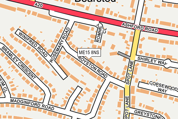 ME15 8NS map - OS OpenMap – Local (Ordnance Survey) ME15 8NS map - OS OpenMap – Local (Ordnance Survey)