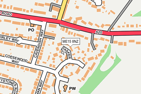 ME15 8NZ map - OS OpenMap – Local (Ordnance Survey) ME15 8NZ map - OS OpenMap – Local (Ordnance Survey)