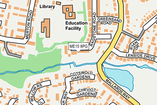ME15 8PG map - OS OpenMap – Local (Ordnance Survey) ME15 8PG map - OS OpenMap – Local (Ordnance Survey)