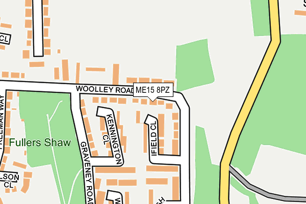 ME15 8PZ map - OS OpenMap – Local (Ordnance Survey) ME15 8PZ map - OS OpenMap – Local (Ordnance Survey)