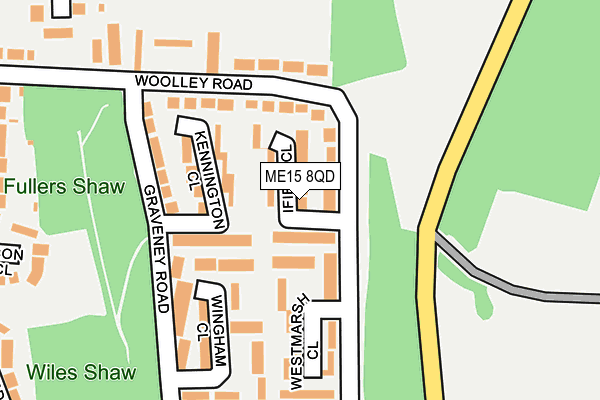 ME15 8QD map - OS OpenMap – Local (Ordnance Survey) ME15 8QD map - OS OpenMap – Local (Ordnance Survey)