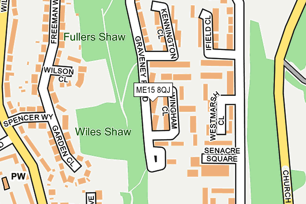 ME15 8QJ map - OS OpenMap – Local (Ordnance Survey) ME15 8QJ map - OS OpenMap – Local (Ordnance Survey)