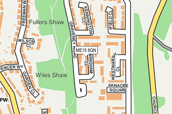 ME15 8QN map - OS OpenMap – Local (Ordnance Survey)