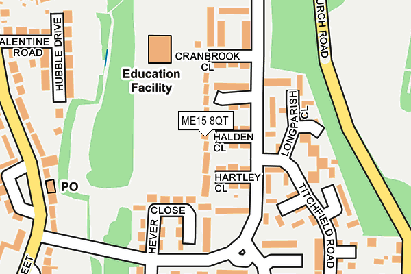 ME15 8QT map - OS OpenMap – Local (Ordnance Survey)