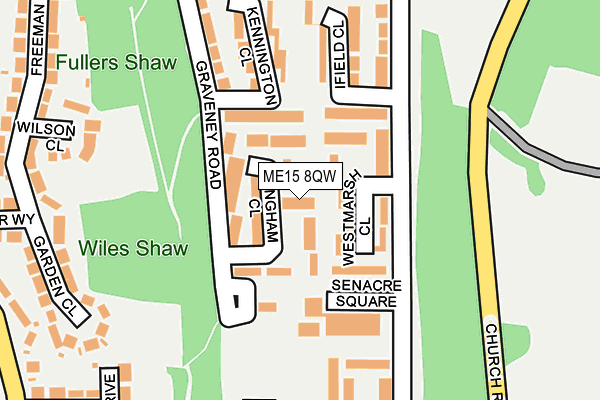 ME15 8QW map - OS OpenMap – Local (Ordnance Survey) ME15 8QW map - OS OpenMap – Local (Ordnance Survey)