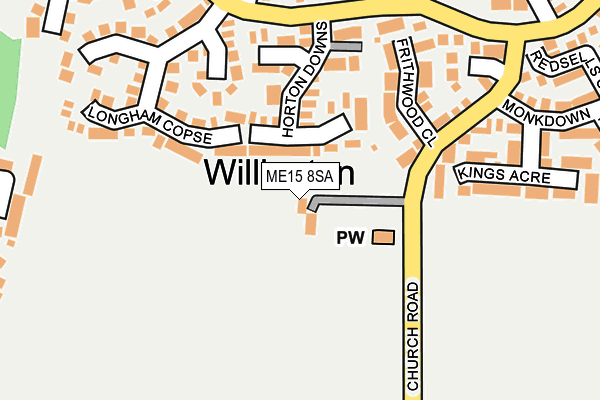 ME15 8SA map - OS OpenMap – Local (Ordnance Survey)