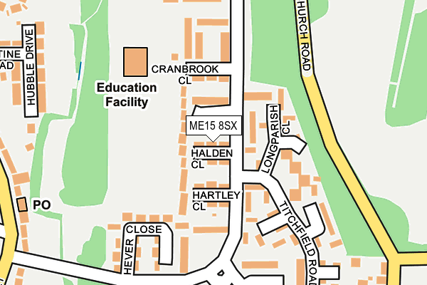 ME15 8SX map - OS OpenMap – Local (Ordnance Survey)