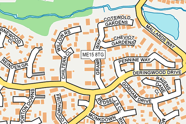 ME15 8TG map - OS OpenMap – Local (Ordnance Survey) ME15 8TG map - OS OpenMap – Local (Ordnance Survey)