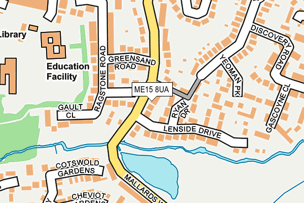 ME15 8UA map - OS OpenMap – Local (Ordnance Survey) ME15 8UA map - OS OpenMap – Local (Ordnance Survey)