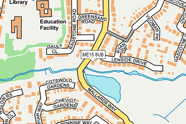 ME15 8UB map - OS OpenMap – Local (Ordnance Survey) ME15 8UB map - OS OpenMap – Local (Ordnance Survey)
