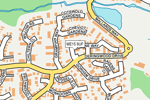 ME15 8UF map - OS OpenMap – Local (Ordnance Survey)
