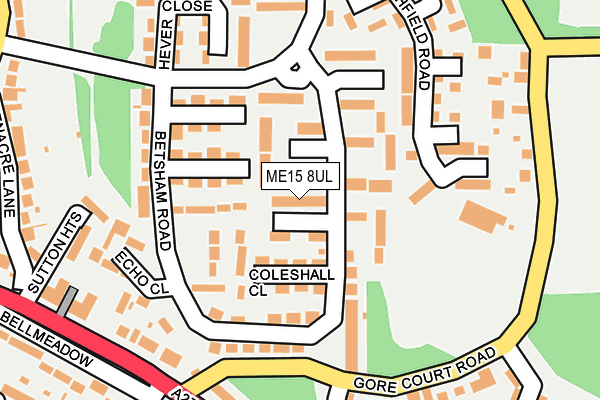 ME15 8UL map - OS OpenMap – Local (Ordnance Survey) ME15 8UL map - OS OpenMap – Local (Ordnance Survey)