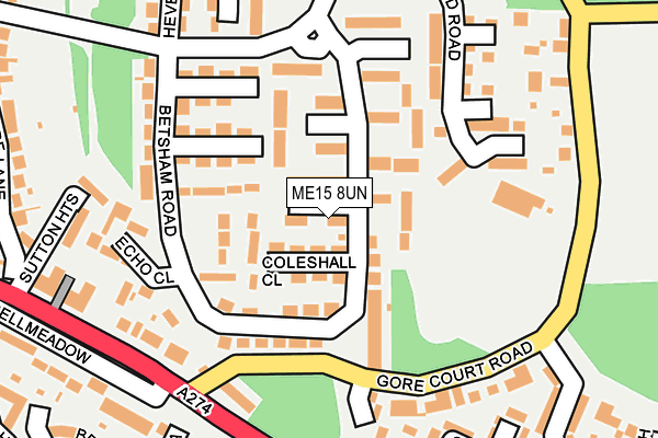 ME15 8UN map - OS OpenMap – Local (Ordnance Survey) ME15 8UN map - OS OpenMap – Local (Ordnance Survey)