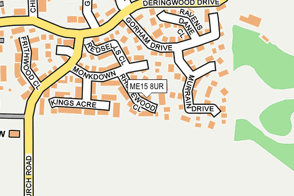 ME15 8UR map - OS OpenMap – Local (Ordnance Survey) ME15 8UR map - OS OpenMap – Local (Ordnance Survey)