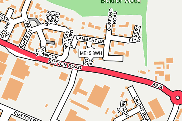 ME15 8WH map - OS OpenMap – Local (Ordnance Survey)
