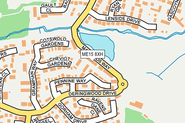 ME15 8XH map - OS OpenMap – Local (Ordnance Survey) ME15 8XH map - OS OpenMap – Local (Ordnance Survey)