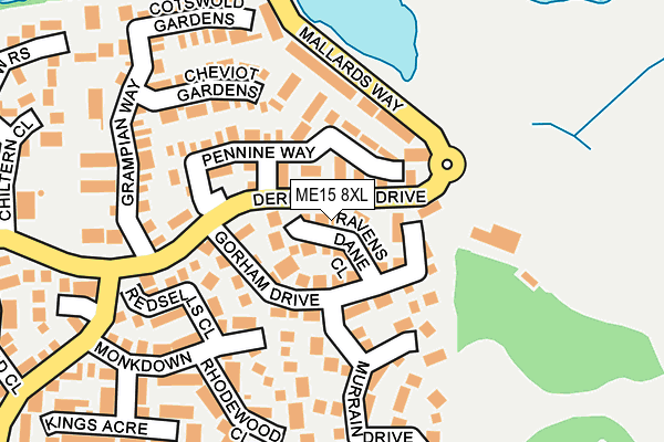 ME15 8XL map - OS OpenMap – Local (Ordnance Survey) ME15 8XL map - OS OpenMap – Local (Ordnance Survey)