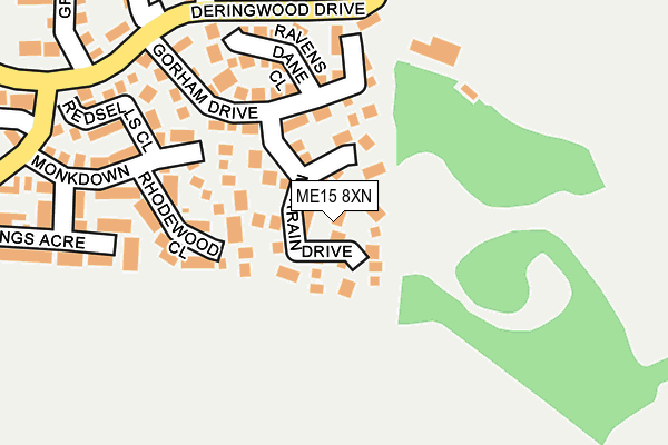 ME15 8XN map - OS OpenMap – Local (Ordnance Survey) ME15 8XN map - OS OpenMap – Local (Ordnance Survey)