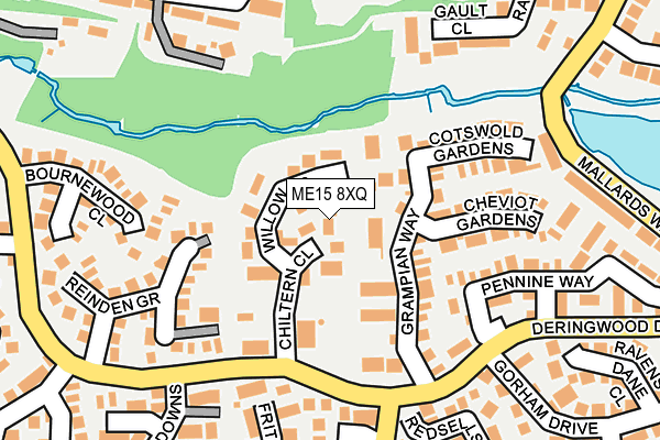 ME15 8XQ map - OS OpenMap – Local (Ordnance Survey) ME15 8XQ map - OS OpenMap – Local (Ordnance Survey)