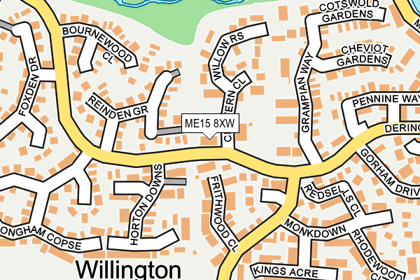 ME15 8XW map - OS OpenMap – Local (Ordnance Survey) ME15 8XW map - OS OpenMap – Local (Ordnance Survey)