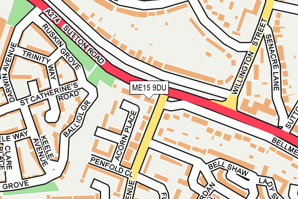 ME15 9DU map - OS OpenMap – Local (Ordnance Survey) ME15 9DU map - OS OpenMap – Local (Ordnance Survey)