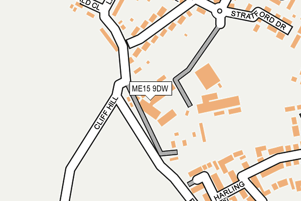 ME15 9DW map - OS OpenMap – Local (Ordnance Survey) ME15 9DW map - OS OpenMap – Local (Ordnance Survey)