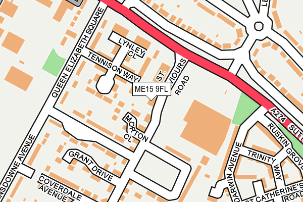 ME15 9FL map - OS OpenMap – Local (Ordnance Survey) ME15 9FL map - OS OpenMap – Local (Ordnance Survey)