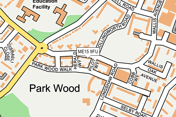 ME15 9FU map - OS OpenMap – Local (Ordnance Survey) ME15 9FU map - OS OpenMap – Local (Ordnance Survey)