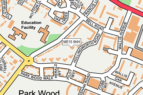 ME15 9HH map - OS OpenMap – Local (Ordnance Survey) ME15 9HH map - OS OpenMap – Local (Ordnance Survey)