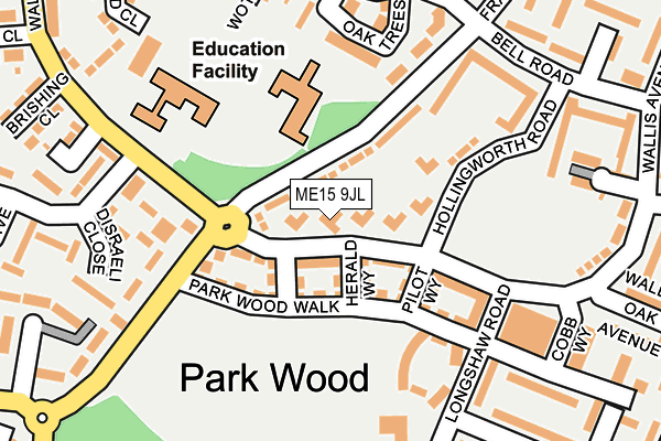 ME15 9JL map - OS OpenMap – Local (Ordnance Survey) ME15 9JL map - OS OpenMap – Local (Ordnance Survey)