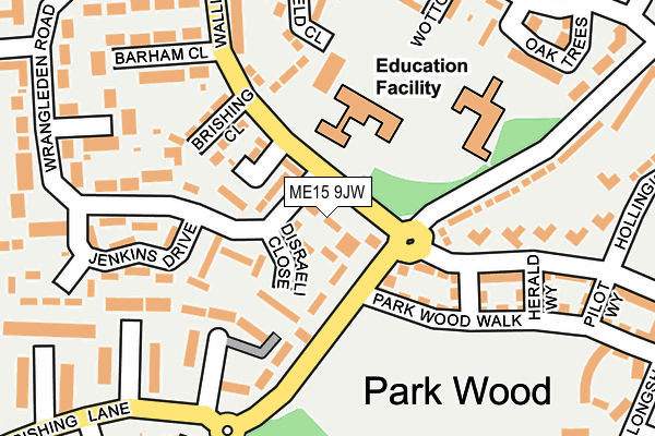 ME15 9JW map - OS OpenMap – Local (Ordnance Survey)