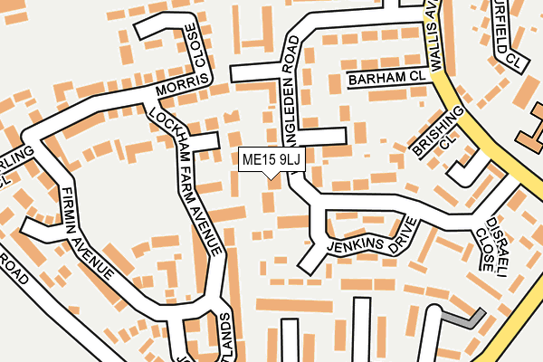 ME15 9LJ map - OS OpenMap – Local (Ordnance Survey) ME15 9LJ map - OS OpenMap – Local (Ordnance Survey)