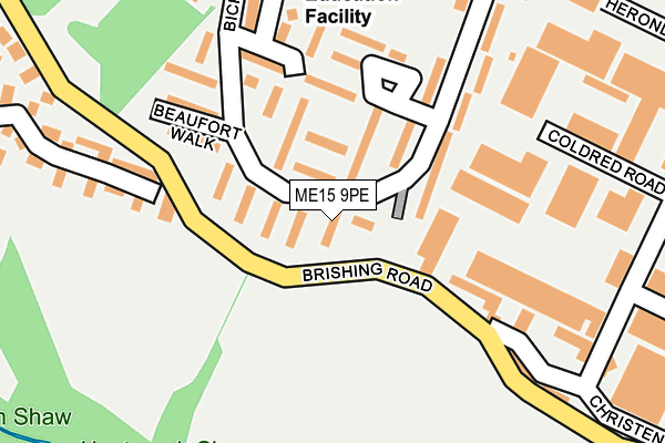 ME15 9PE map - OS OpenMap – Local (Ordnance Survey) ME15 9PE map - OS OpenMap – Local (Ordnance Survey)